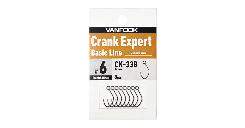 Vanfook CK-33B Crank Expert 4 szakáll nélküli horog 8db Laatste Kans
