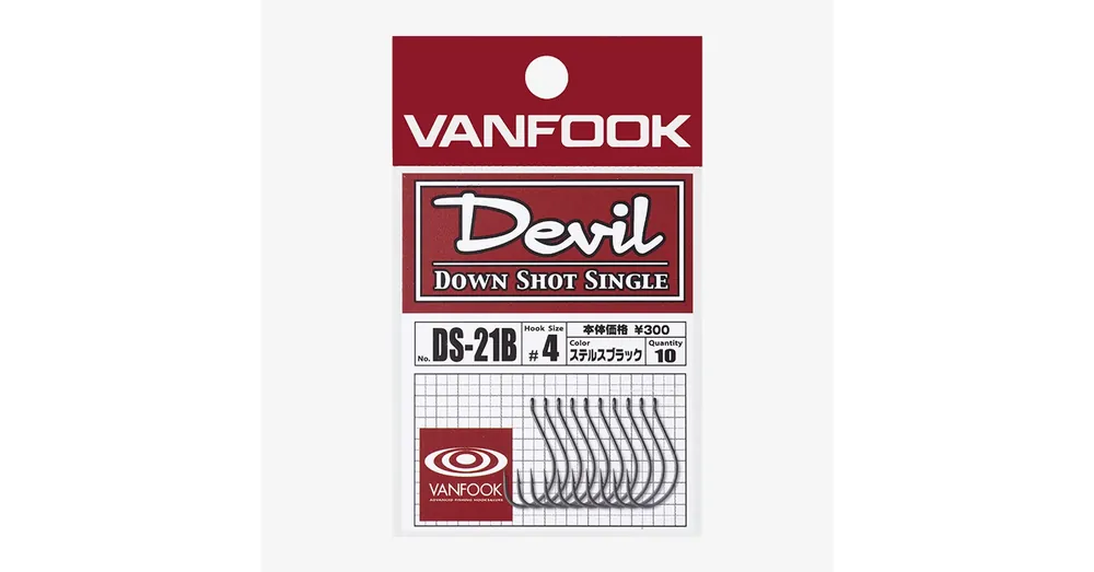 Hete Deal Vanfook DS-21R Devil 3 dropshot horog 10db