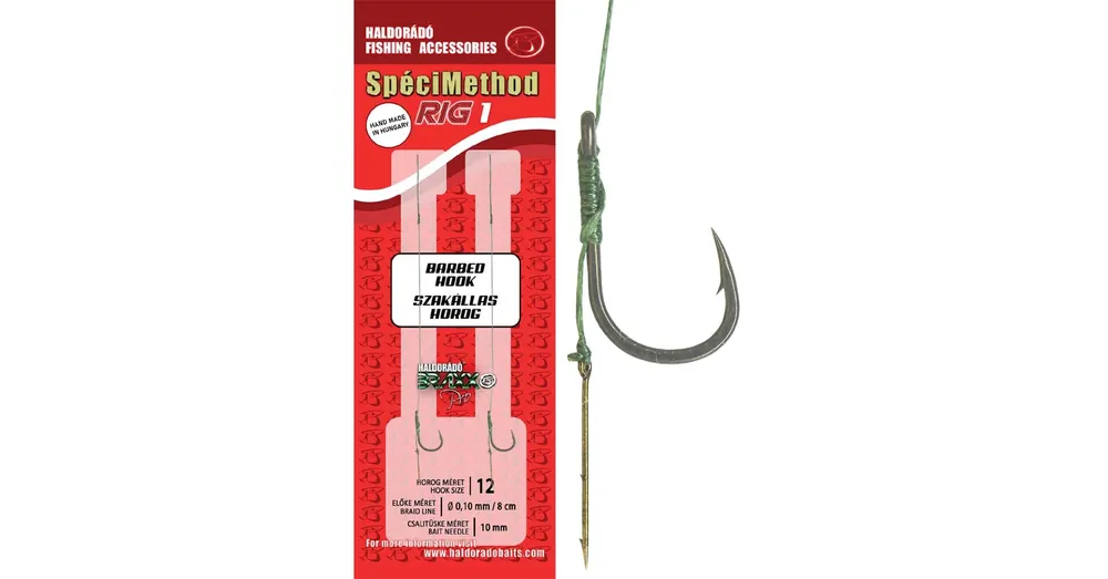 Haldorádó SpéciMethod Rig1 Braid 10 mm / 12 barbed FINE 2db/csg Lage Prijs
