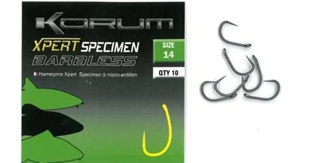 Korum Xpert Specimen Mikro szakállas horog 14, 10db Lage Prijs