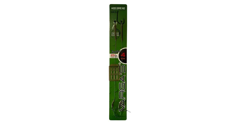 Varga‘s előkötött horog SR5 Wide gape barbless rig 4 2db/csg Seizoensaanbieding