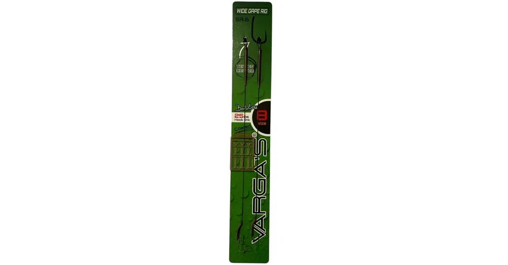 Gecertificeerd Varga‘s előkötött horog SR6 Wide gape barbless rig 8 2db/csg