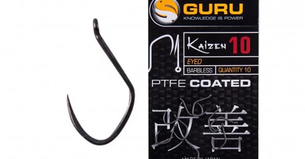 Guru Kaizen Eyed (füles) 12 szakáll nélküli horog, 10 db/csg Seizoensaanbieding