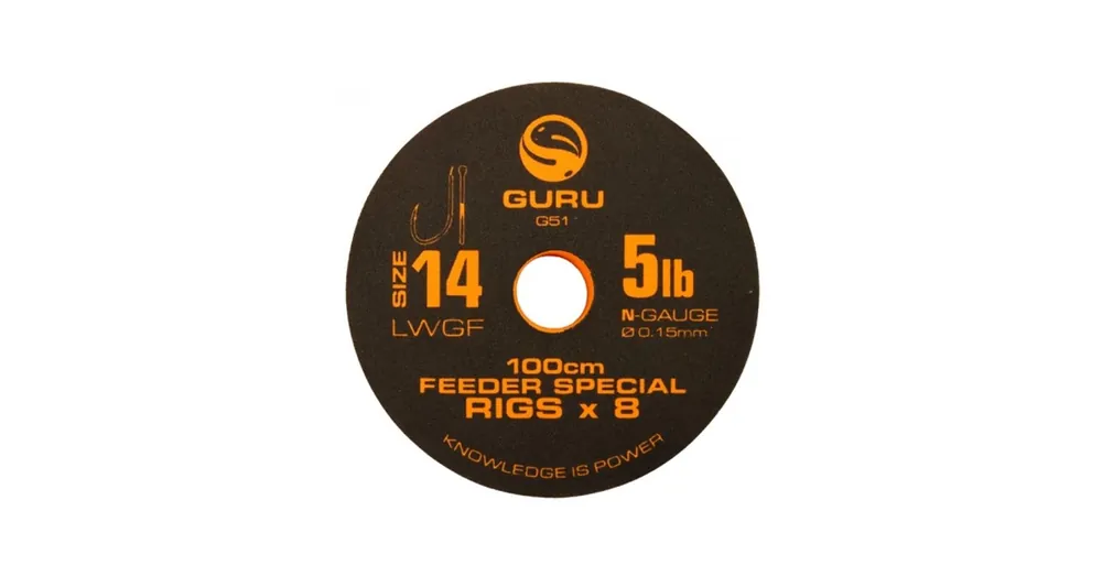 Nu Kopen Guru LWGF Feeder Special Rig 10 100cm, előkötött horog 8 db/csg