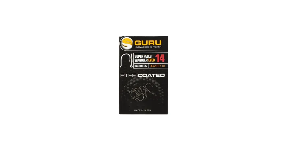 Guru Super Pellet Waggler (füles) 12 szakáll nélküli horog, 10 db/csg Rechtstreeks Van De Fabrikant