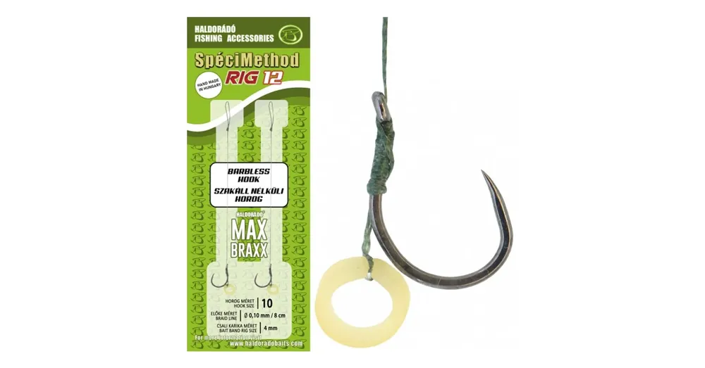 Haldorádó SpéciMethod Rig12 Mono Banded 12 Barbless, előkötött horog 2 db/csg Direct Verzonden