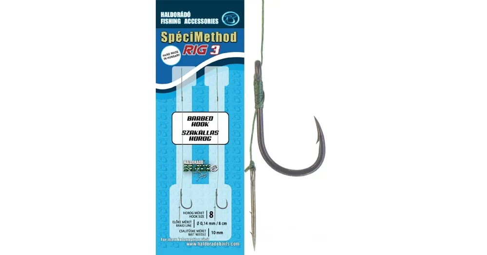 Haldorádó SpéciMethod Rig3 Braid 10mm 8 Barbed, előkötött horog 2 db/csg Beperkte Voorraad