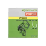 Nieuw Korum XPERT Power barbless Hooks füles horog - 16 10db/csg