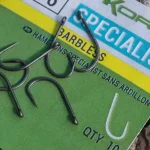 Rechtstreeks Van De Fabrikant Korum Xpert Specialist barbless hooks füles horog - 6 10db/csg
