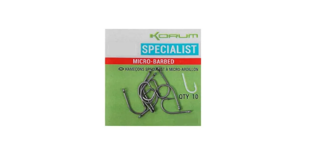Hoge Kwaliteit Korum Xpert Specialist micro barbed hooks füles horog - 6 10db/csg