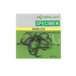 Premium Korum Xpert Specimen barbless hooks füles horog - 08 10db/csg