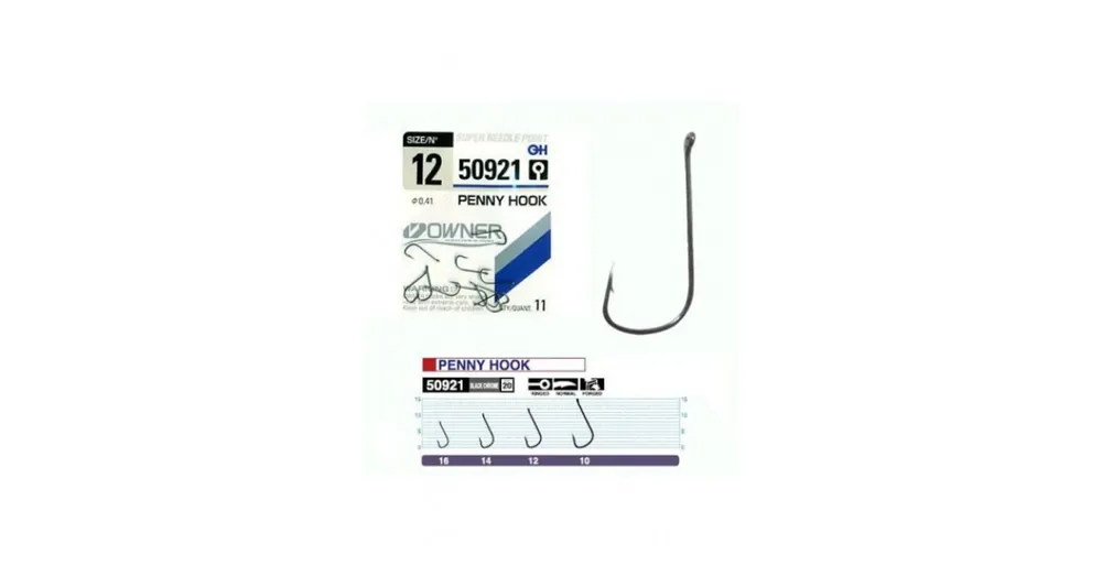 Owner 50921 Penny Hook 10 füles horog 10db/csg Weekendaanbieding