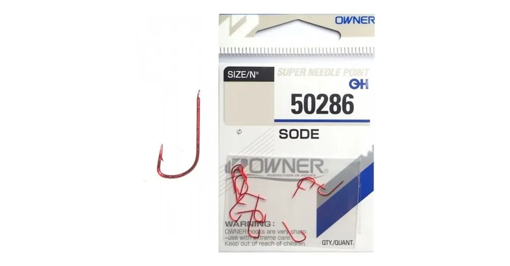 Owner Sode Red 50286 10 lapkás horog 12 db/csg Beperkte Voorraad