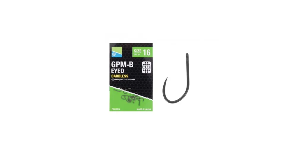 Preston GPM-B Eyed Hooks 18 füles horog 10 db/csg Weekendaanbieding
