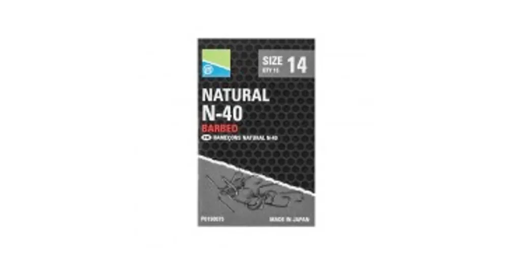 Preston N40 Hook 14, lapkás horog 15 db/csg Flitsaanbieding