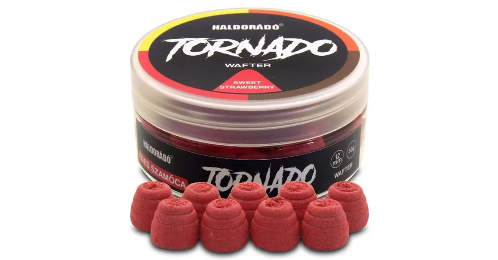 Uitverkoop Haldorádó Tornado wafter 30g 12 mm Édes Szamóca