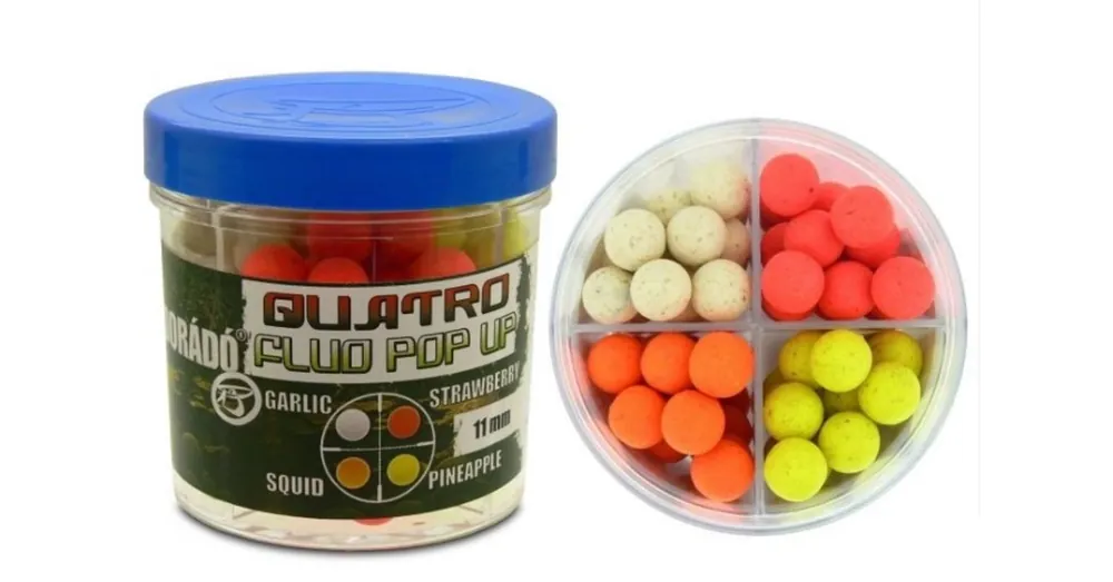Haldorádó Quatro fluo pop-up boilies 50g 11mm Populair