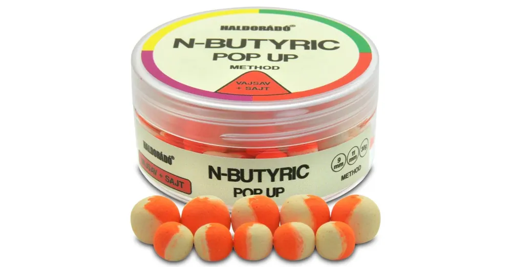 Beste Prijs Haldorádó N-Butyric Pop Up Method 9, 11 mm - Vajsav + Sajt 30 g