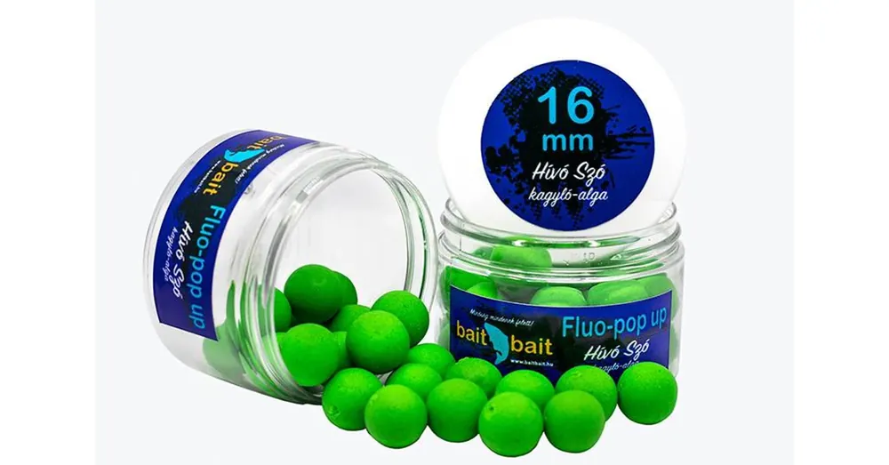 Beperkte Voorraad BaitBait Hívó Szó fluo PopUp bojli 12mm 30g