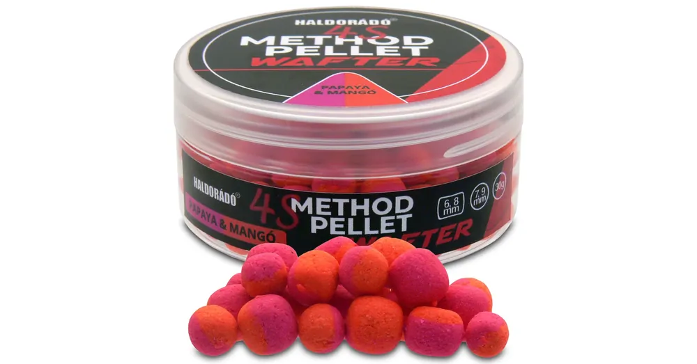 Laatste Kans Haldorádó 4S Method Pellet Wafter 6, 8 mm - Papaya & Mangó 30g