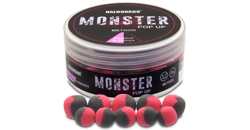 Betaalbaar Haldorádó MONSTER Pop Up Method 9, 11 mm - Tintahal & Áfonya 30g