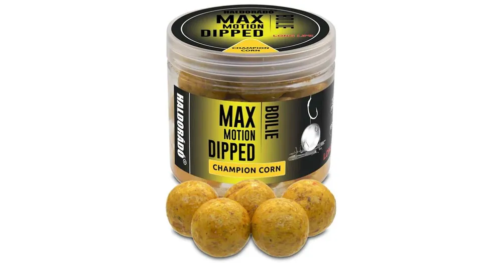 Beste Prijs Haldorádó MAX MOTION Boilie Dipped 20 mm - Champion Corn 80g