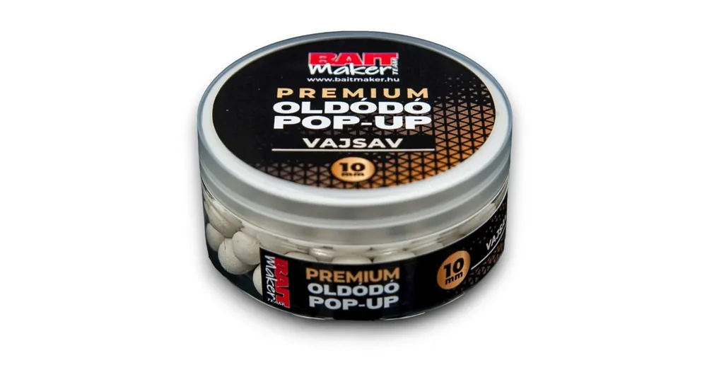 Bait Maker Premium Oldódó Pop Up 10mm Vajsav 25g, bojli Must-Have