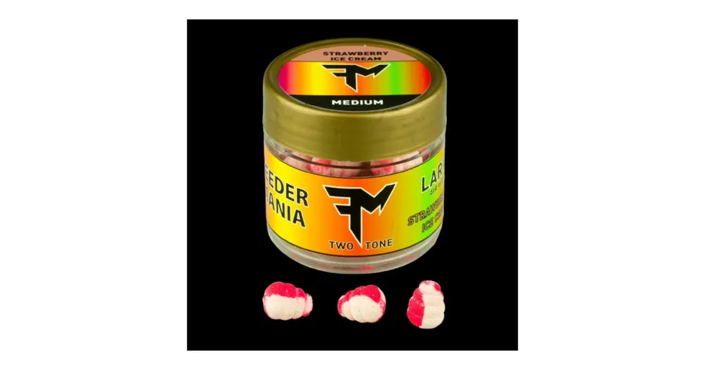 Feedermánia Larva Air Wafters Two Tone M Strawberry Ice Cream/Eper Fagylalt 16g, horogcsali Beperkt Aanbod