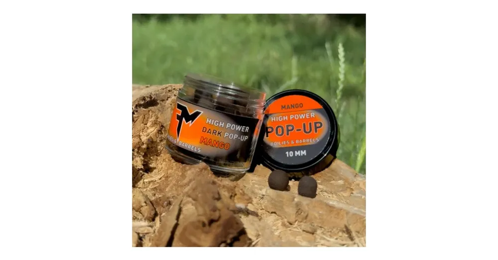 Laatste Versie Feedermánia High Power Dark Pop-Up Boilies & Barrels 10mm Mango 14g, horogcsali
