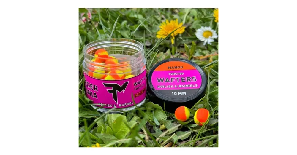 Shop Nu Feedermánia Wafters Twisted Boilies & Barrels 10mm Mango 20g, horogcsali