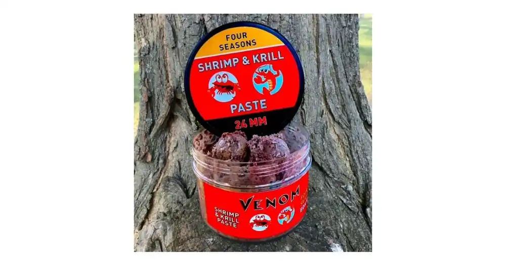 Beperkt Aanbod Feedermánia Venom Shrimp & Krill Paste 24mm Four Seasons/Rák-Édes Krém 250ml, bojli