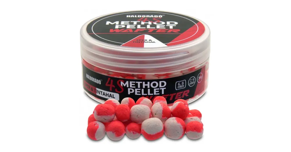 Haldorádó 4S Method Pellet Wafter 6, 8 mm - Eper-Tintahal 30g Finale Uitverkoop