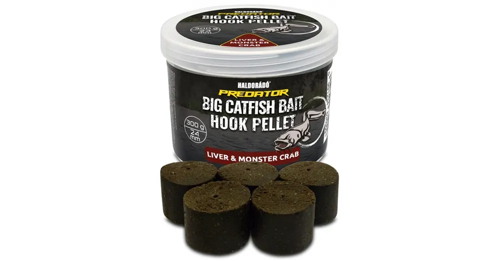 Actieprijs Haldorádó Catfish Bait Hook Pellet 24mm Liver & Monster Crab, harcsázó pellet 300g