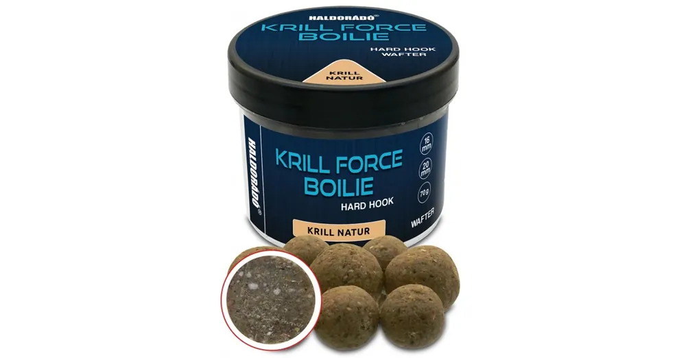Haldorádó Krill Force Boilie Hard Hook Wafter 16, 20mm - Krill Natur wafters horogcsali, 70g Gecertificeerd