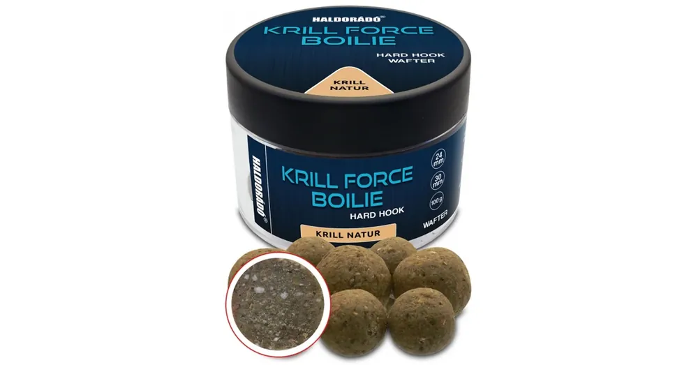 Haldorádó Krill Force Boilie Hard Hook Wafter 24, 30mm - Krill Natur wafters horogcsali, 100g Betrouwbaar