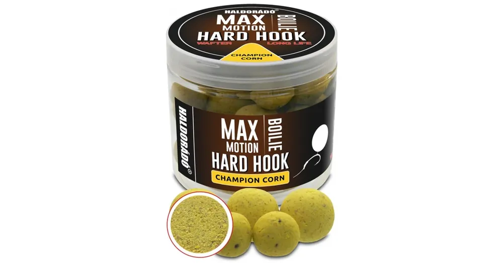 Haldorádó Max Motion Boilie Hard Hook Wafter 24, 30mm - Champion Corn, csalizó bojli 100g Goedkoop