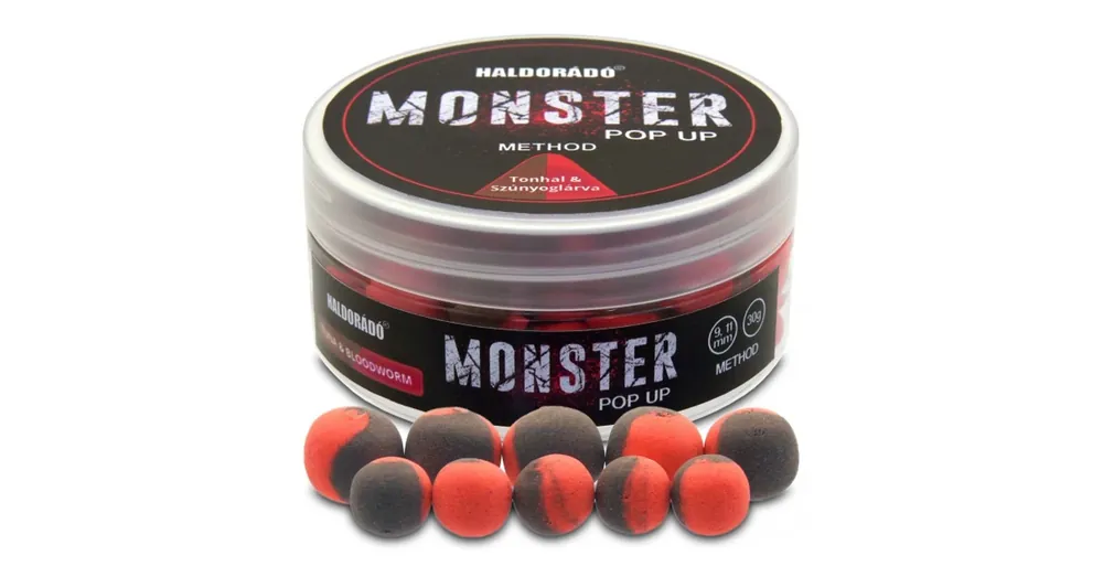 Haldorádó Monster Pop Up Method 9, 11mm - Tonhal & Szúnyoglárva, lebegő csali 30g Lage Kosten