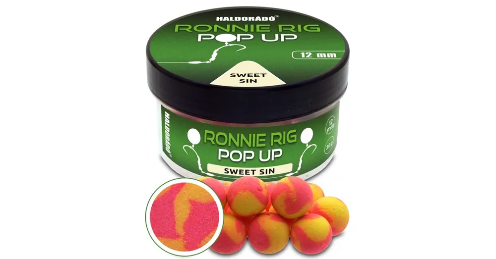 Speciale Aanbieding Haldorádó Ronnie Rig Pop Up - Sweet Sin 12mm, csalizó bojli 30g