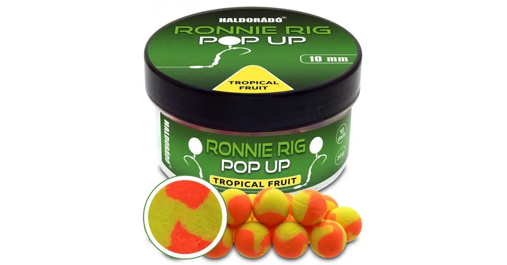 Haldorádó Ronnie Rig Pop Up - Tropical Fruit 10mm, csalizó bojli 30g Nieuw