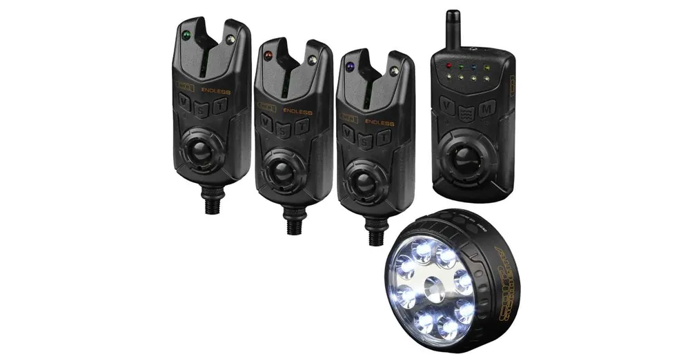 Carp Academy Endless elektromos kapásjelző 3+1 szett + sátorlámpa Meest Verkocht