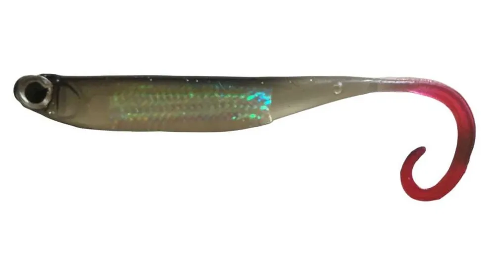 Express Levering Rapture Power Minnow Curly Tail 75mm natural Shad 6 db, plasztik csali