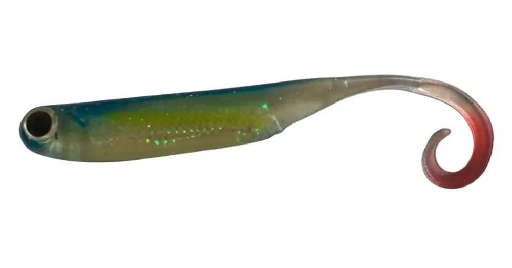 Hoge Kwaliteit Rapture Power Minnow Curly Tail 75mm Ocean Shiner 6 db, plasztik csali