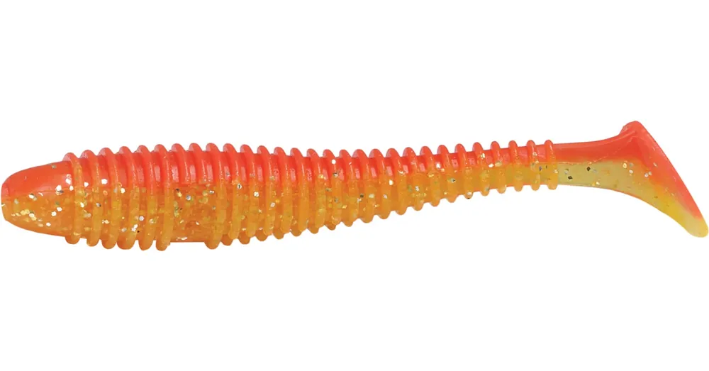 Rapture Ribbed Swing Shad 7cm red-yellow 12db plasztik csali Laatste Kans