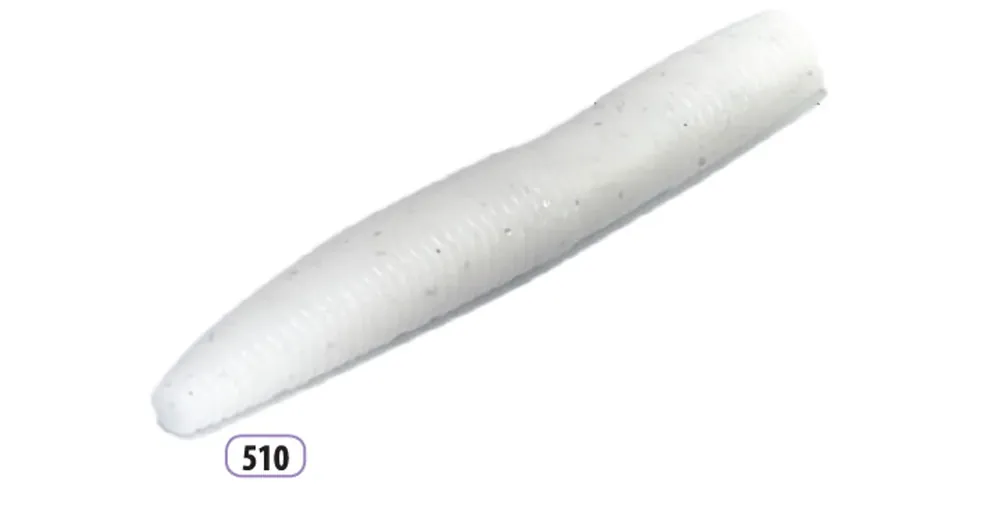 Trabucco Slurp Bait Fat Trout Worm white glitter 10db Hoge Kwaliteit