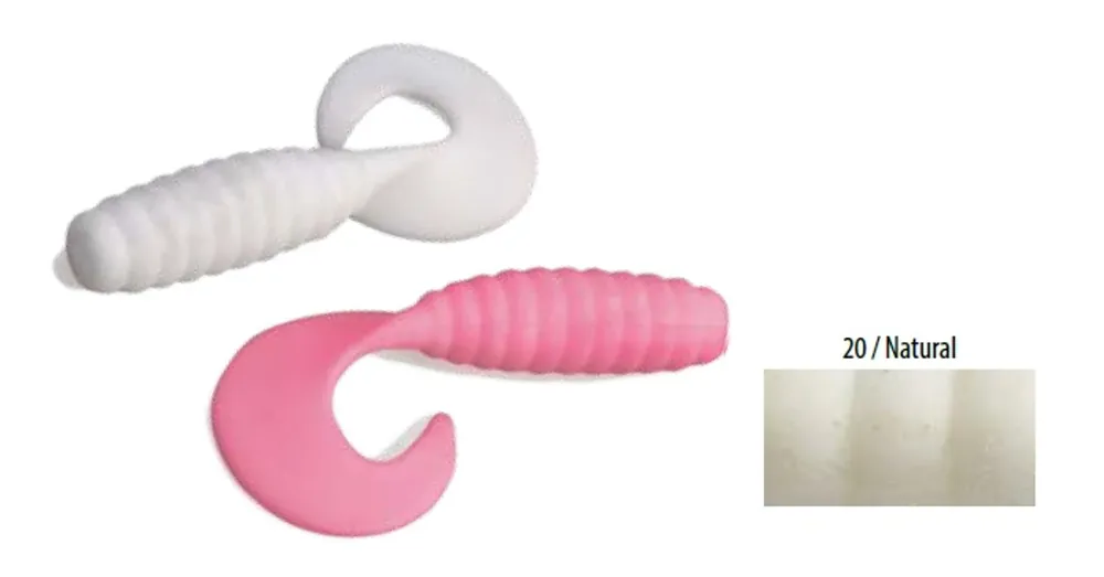 Koop Online Trabucco Yummy Bait Curly Tail natural 8db plasztik csali