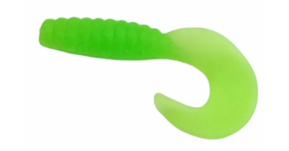 Trabucco Yummy Bait Curly Tail green chartreuse 8db plasztik csali Gratis Retour