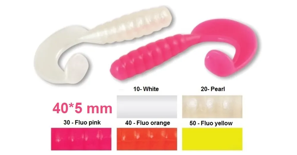 Trabucco Slurp Bait Falcetto Shad-Tail Fl-Yellow 20 db lágygumi csali Uitverkoop