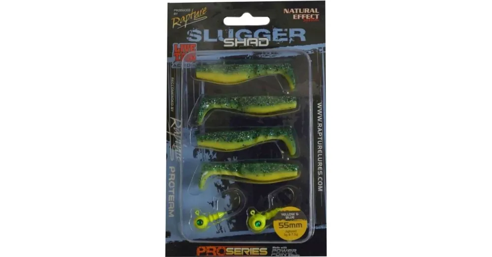 Populair Rapture Slugger Shad Set 55 Yellow & Blue 4+2db/csg, műcsali szett
