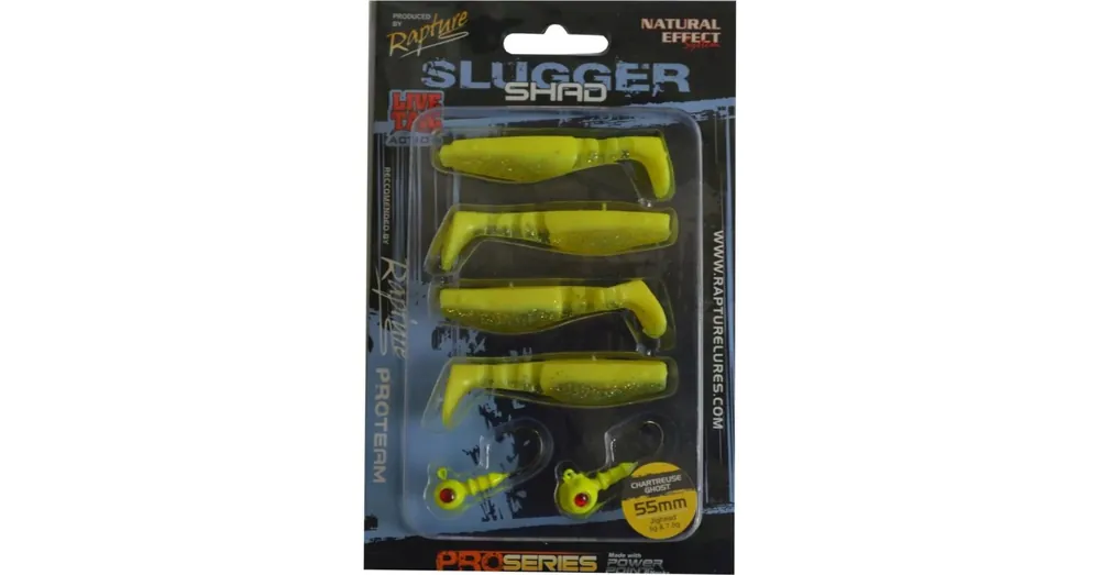 Rapture Slugger Shad Set 55glowing 4+2db/csg, műcsali szett Betaalbaar