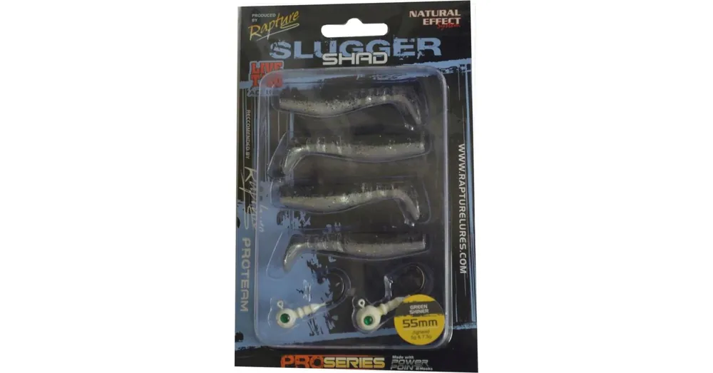Shop Nu Rapture Slugger Shad Set 55geen Shiner 4+2db/csg, műcsali szett